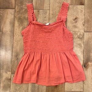 Gap Women's Coral Sleeveless Top size L NWOT